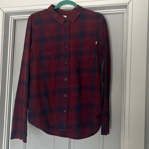 Vans maroon and blue flannel shirt - Size XL